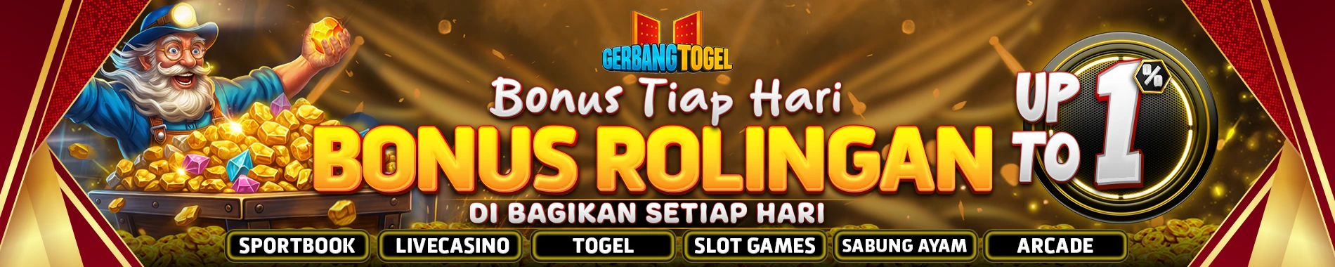 BONUS ROLLINGAN 1% SETIAP HARI DI GERBANGTOGEL